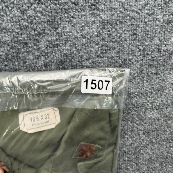 Vintage US Air Force Utility Shirt Men's 16.5x32 Military Airlift Command Patch - Picture 10 of 10